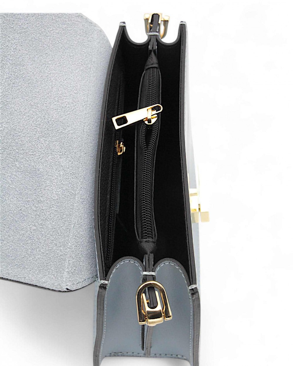 Geanta Crossbody Piele Naturala Made in Italy Blue