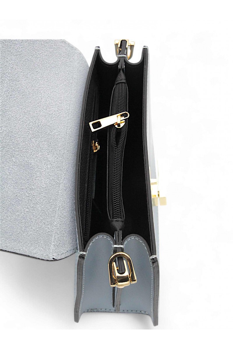 Geanta Crossbody Piele Naturala Made in Italy Blue Geanta Crossbody Piele Naturala Made in Italy Blue