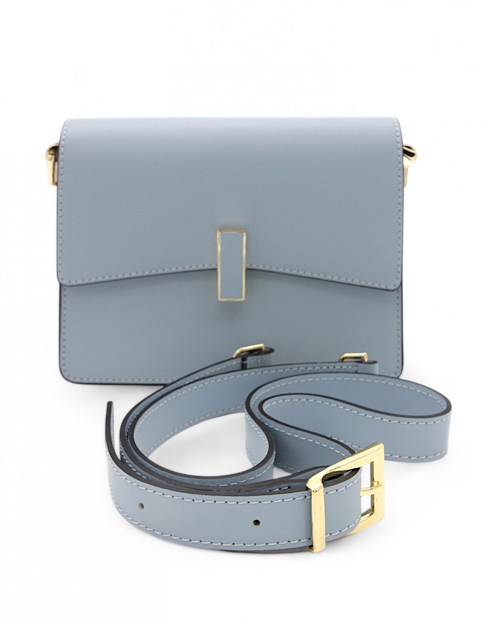 Geanta Crossbody Piele Naturala Made in Italy Blue