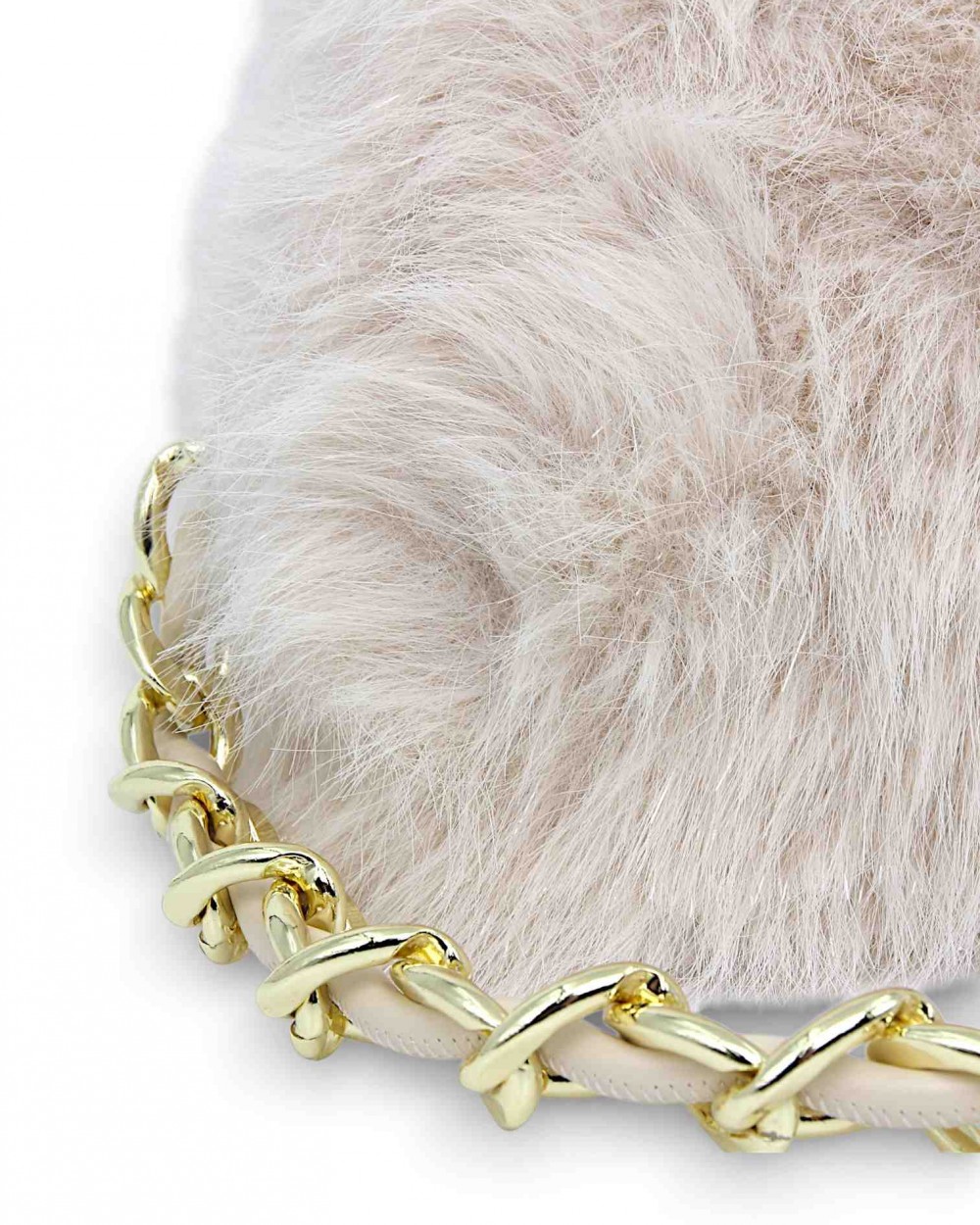 Geanta eleganta blanita alba accesorii aurii