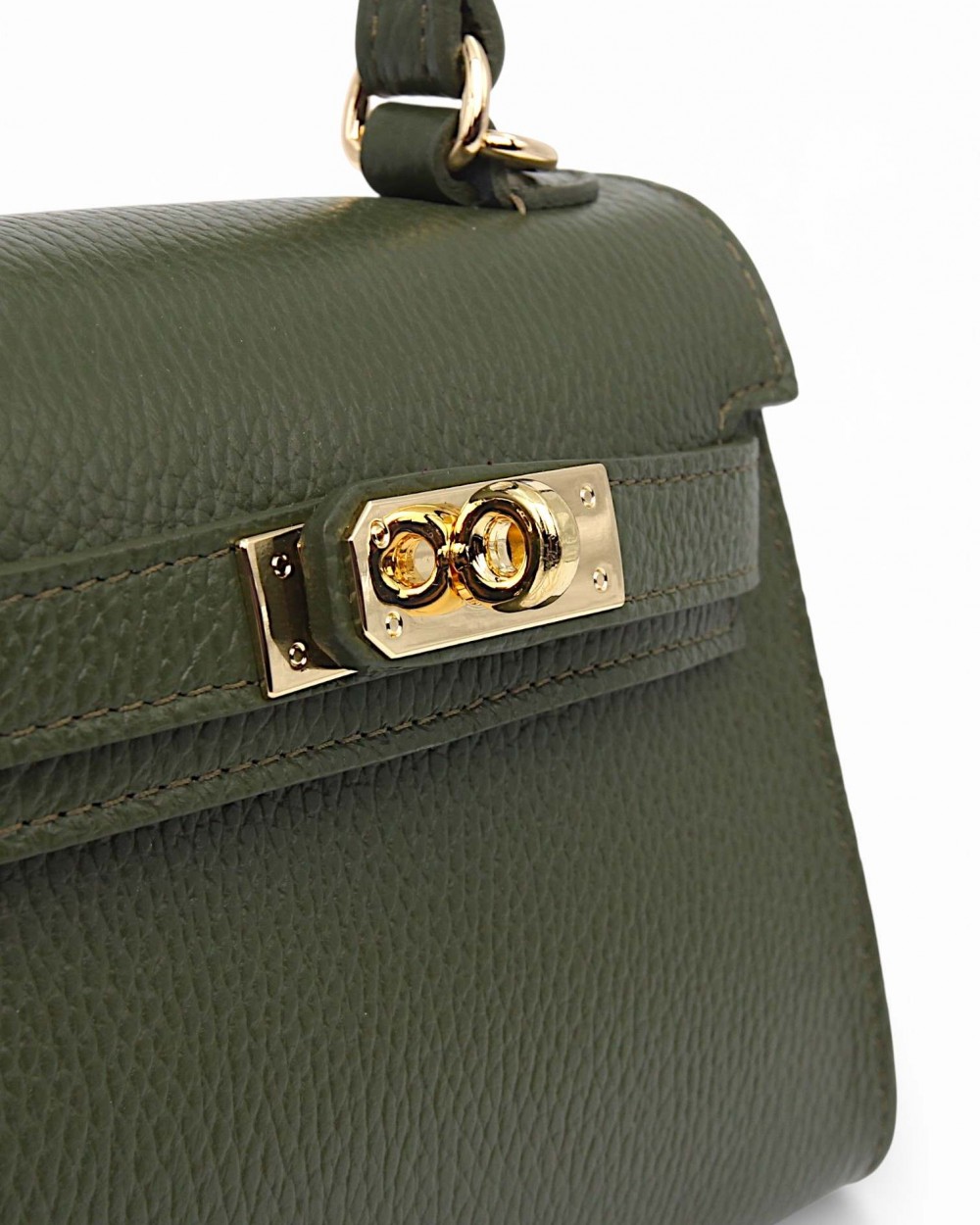 Geanta piele naturala dama verde Made in Italy Geanta piele naturala dama verde Made in Italy