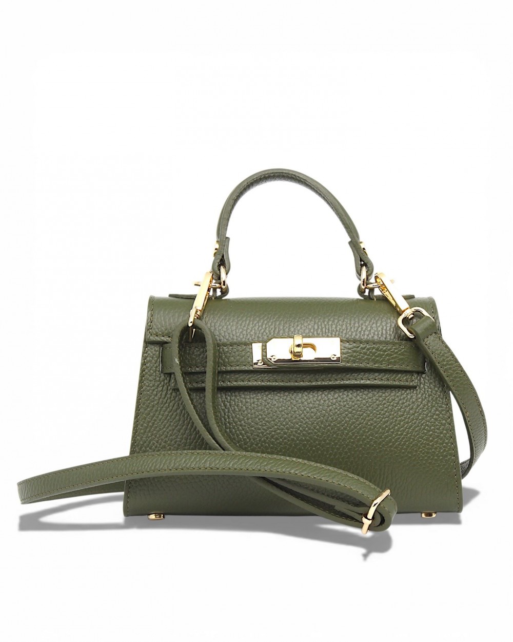 Geanta piele naturala dama verde Made in Italy Geanta piele naturala dama verde Made in Italy