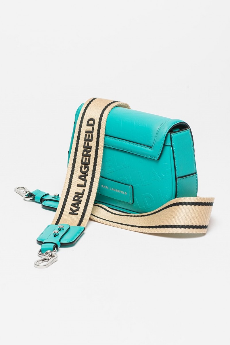 Geanta Karl Lagerfeld Crossbody Turcoaz Geanta Karl Lagerfeld Crossbody Turcoaz