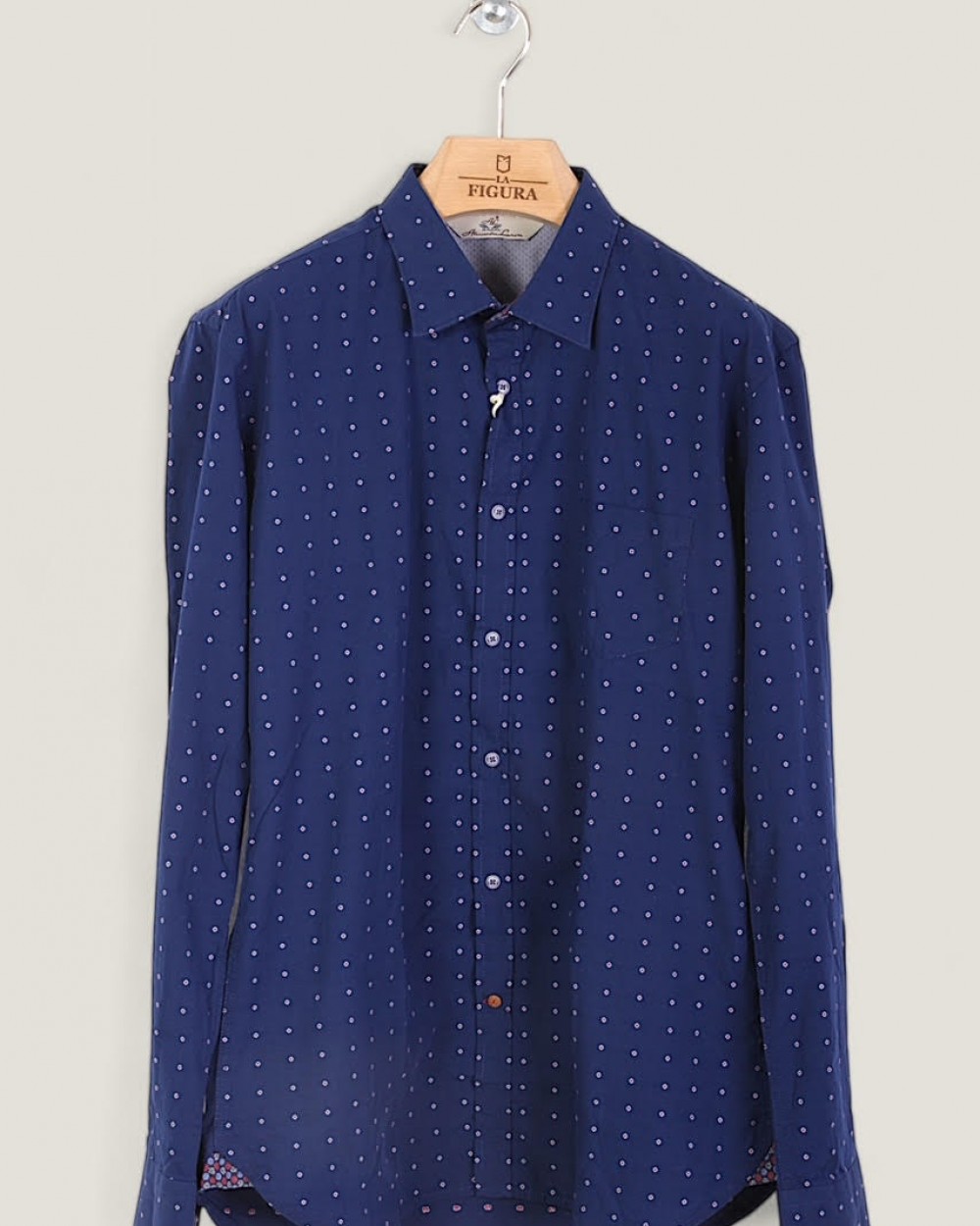 Camasa Barbati Alessandro Lamura Milano Casual Albastra Made in Italy