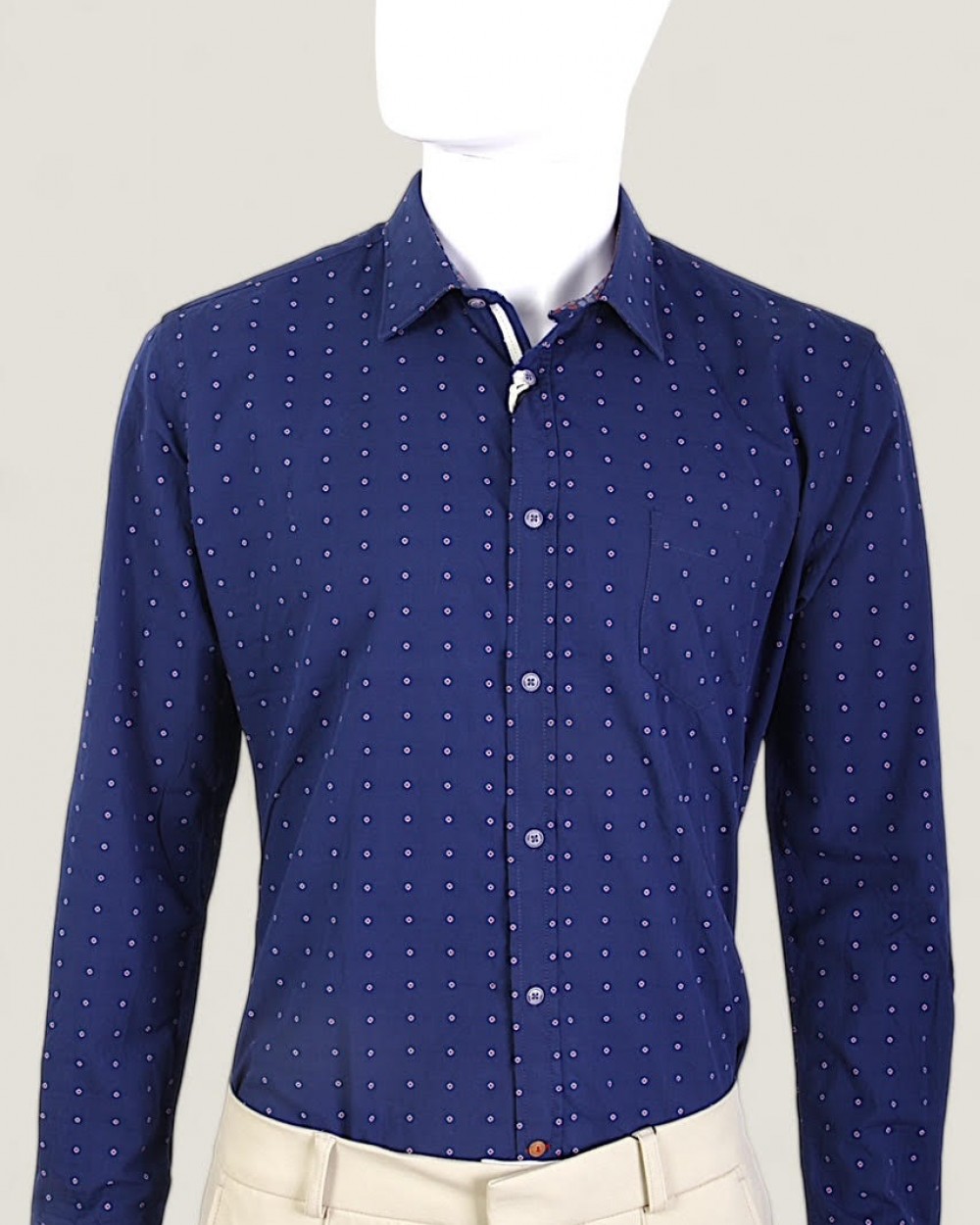 Camasa Barbati Alessandro Lamura Milano Casual Albastra Made in Italy