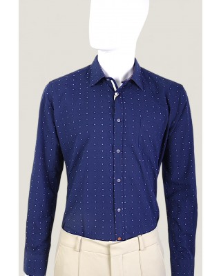 Camasa Barbati Alessandro Lamura Milano Casual Albastra Made in Italy