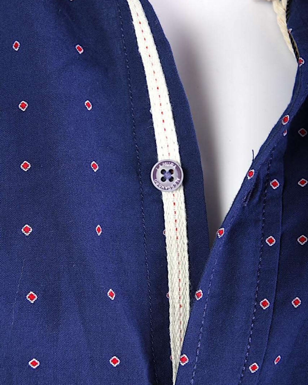 Camasa Barbati Alessandro Lamura Milano Casual Albastra Made in Italy