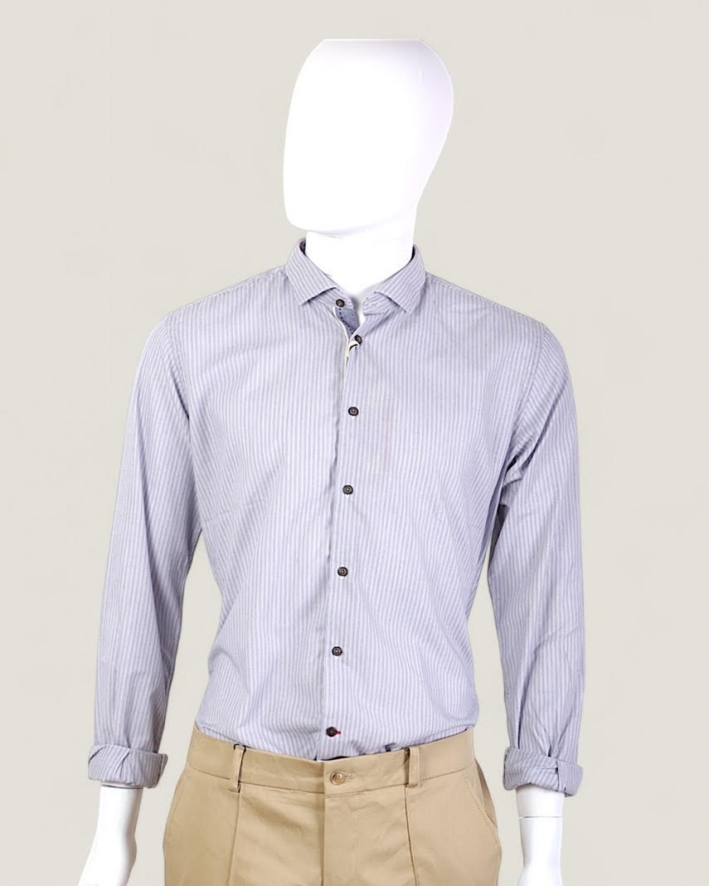 Camasa Barbati Alessandro Lamura Milano Casual cu Dungi Fine Made in Italy