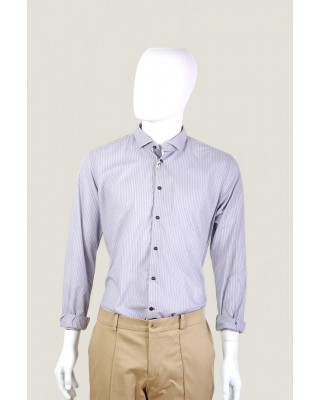 Camasa Barbati Alessandro Lamura Milano Casual cu Dungi Fine Made in Italy