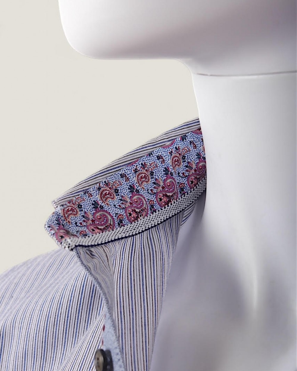 Camasa Barbati Alessandro Lamura Milano Casual cu Dungi Fine Made in Italy