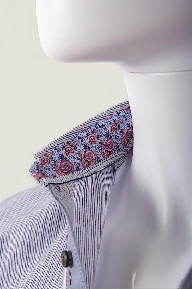 Camasa Barbati Alessandro Lamura Milano Casual cu Dungi Fine Made in Italy Camasa Barbati Alessandro Lamura Milano Casual cu Dungi Fine Made in Italy
