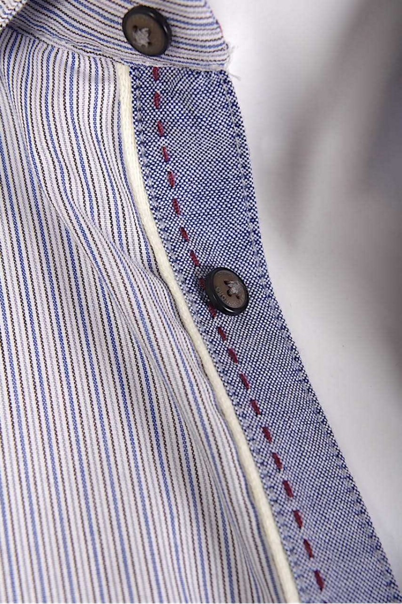 Camasa Barbati Alessandro Lamura Milano Casual cu Dungi Fine Made in Italy Camasa Barbati Alessandro Lamura Milano Casual cu Dungi Fine Made in Italy