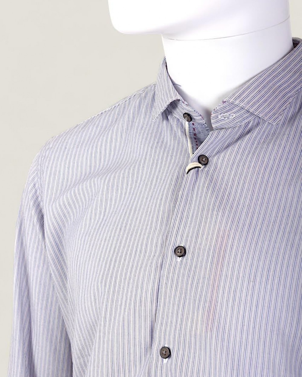 Camasa Barbati Alessandro Lamura Milano Casual cu Dungi Fine Made in Italy