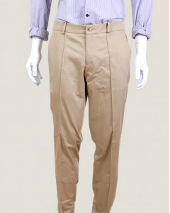 Pantaloni Barbati Bej Confort Fit Subtiri Slim Fit La Figura