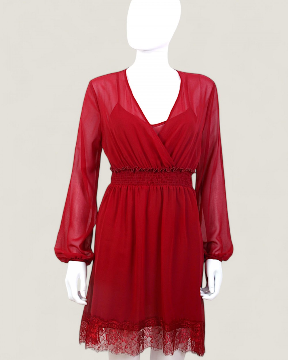 Rochie LIU JO dama, scurta, culoarea bordeaux cu jupa W69049T0110