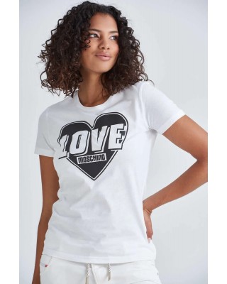 Tricou LOVE MOSCHINO dama culoare Alb W4F302PM3517