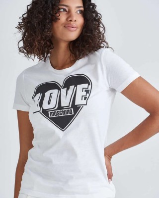 Tricou LOVE MOSCHINO dama culoare Alb W4F302PM3517