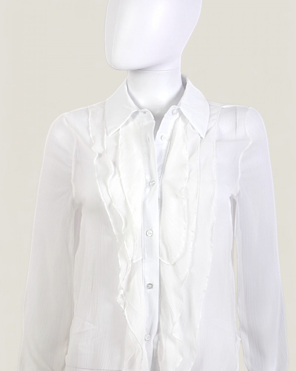 Camasa Alba Franjuri Lumina Dama