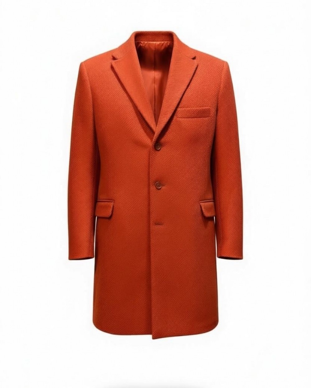 Palton barbati lana caramiziu