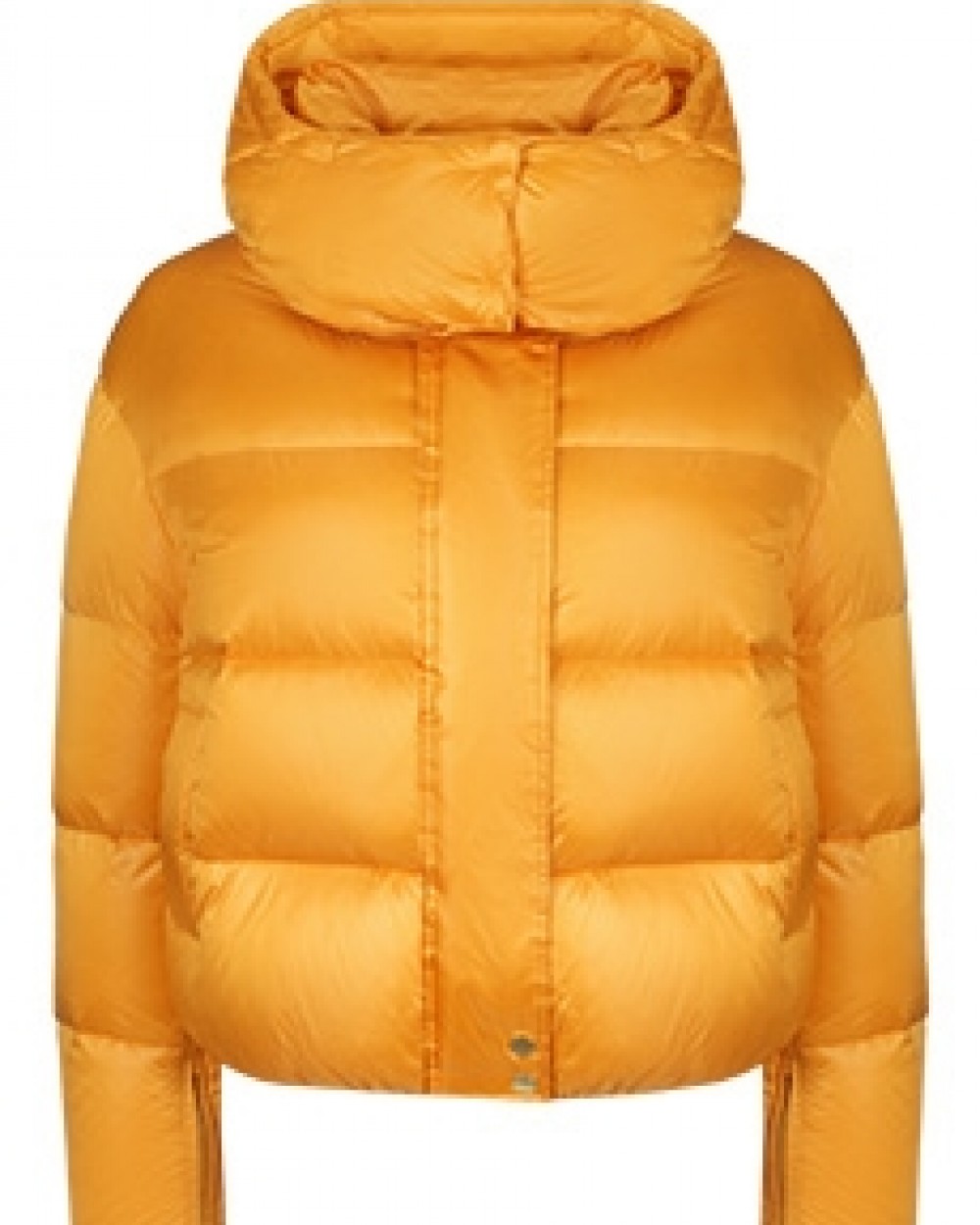 Geaca de puf si pene Patrizia Pepe scurta galbena marimea 40IT/S Geaca de puf si pene Patrizia Pepe scurta galbena marimea 40IT/S