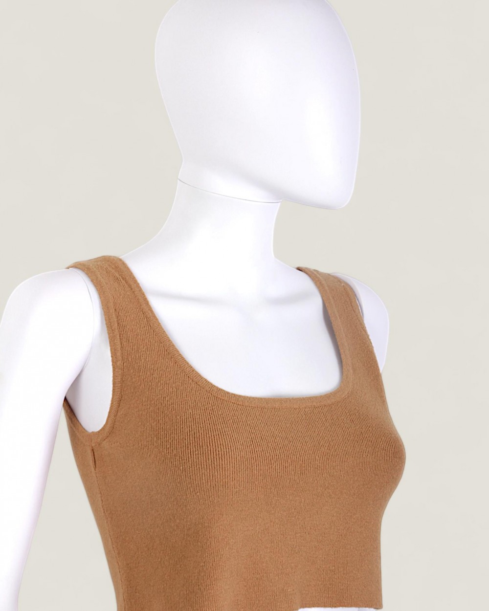 Compleu Tricot Top si Fusta Bej Dama