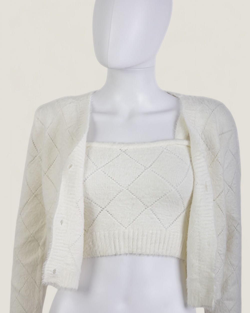 Set Pulover si Top Alb Occult Italy