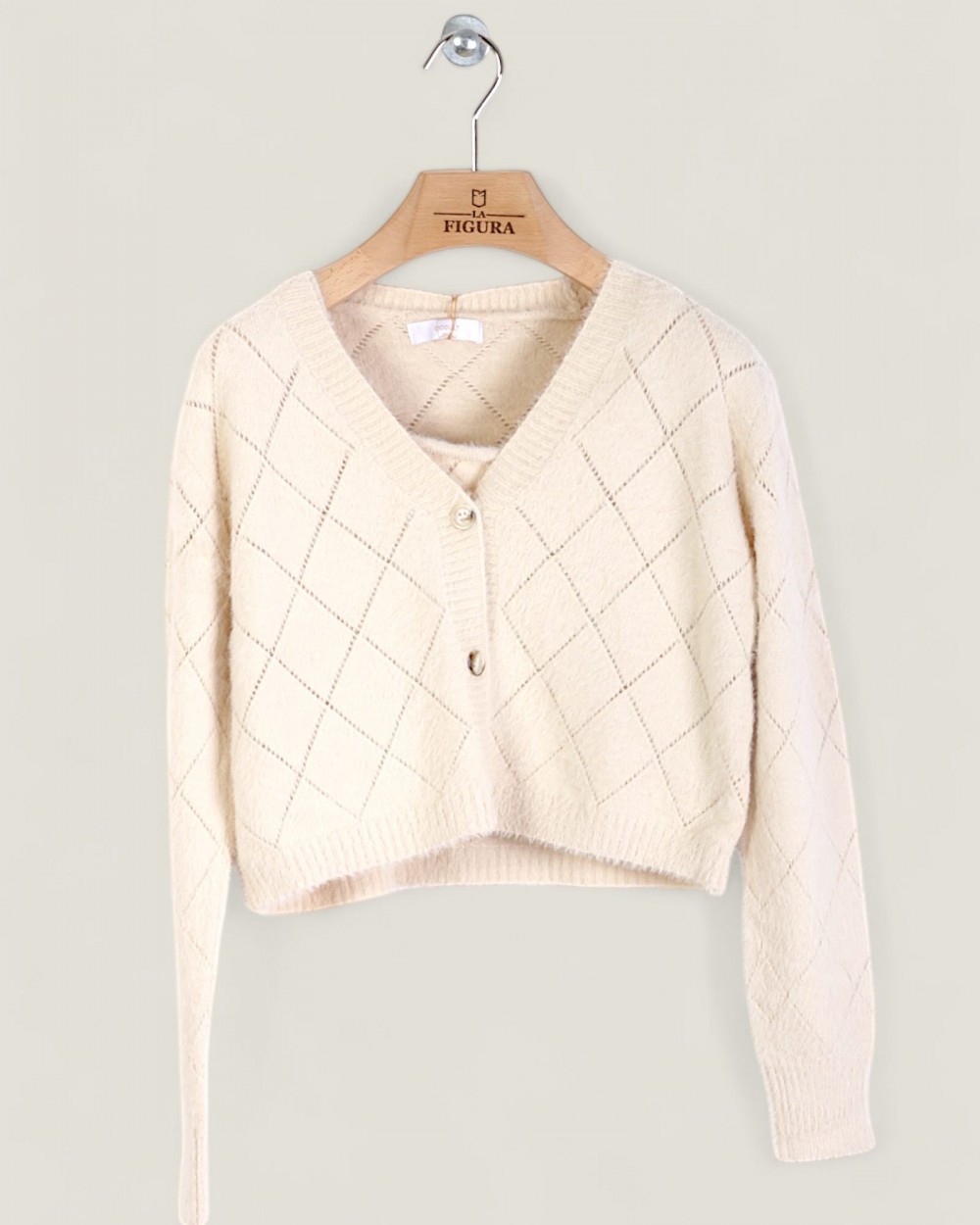 Set Pulover si Top Bej Occult Italy