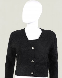 Set Pulover si Top Negru Occult Italy