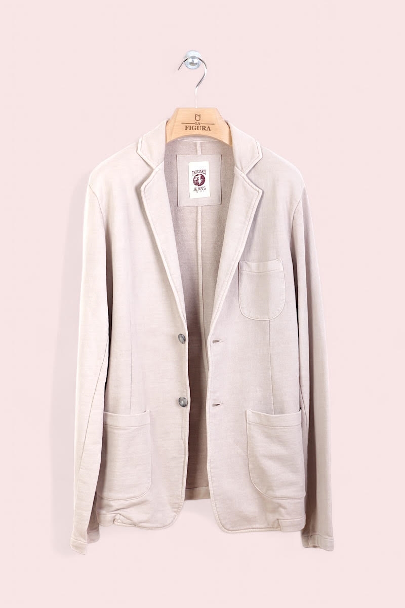 Sacou Casual Barbati Trussardi Bumbac Cream Sacou Casual Barbati Trussardi Bumbac Cream