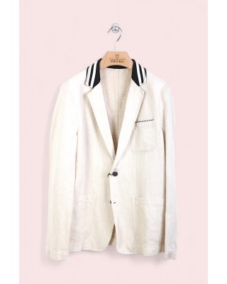 Sacou Casual Barbati Trussardi In si Bumbac Cream