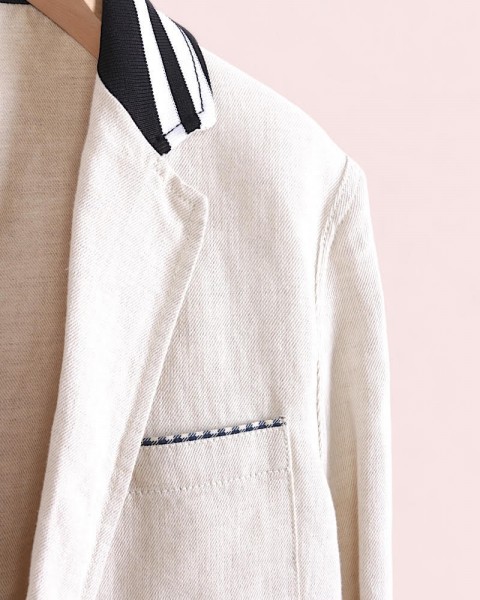 Sacou Casual Barbati Trussardi In si Bumbac Cream