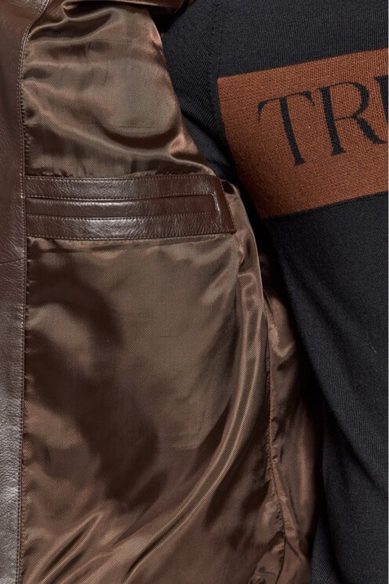 Geaca Imitatie de Piele Biker Barbati Trussardi Geaca Imitatie de Piele Biker Barbati Trussardi