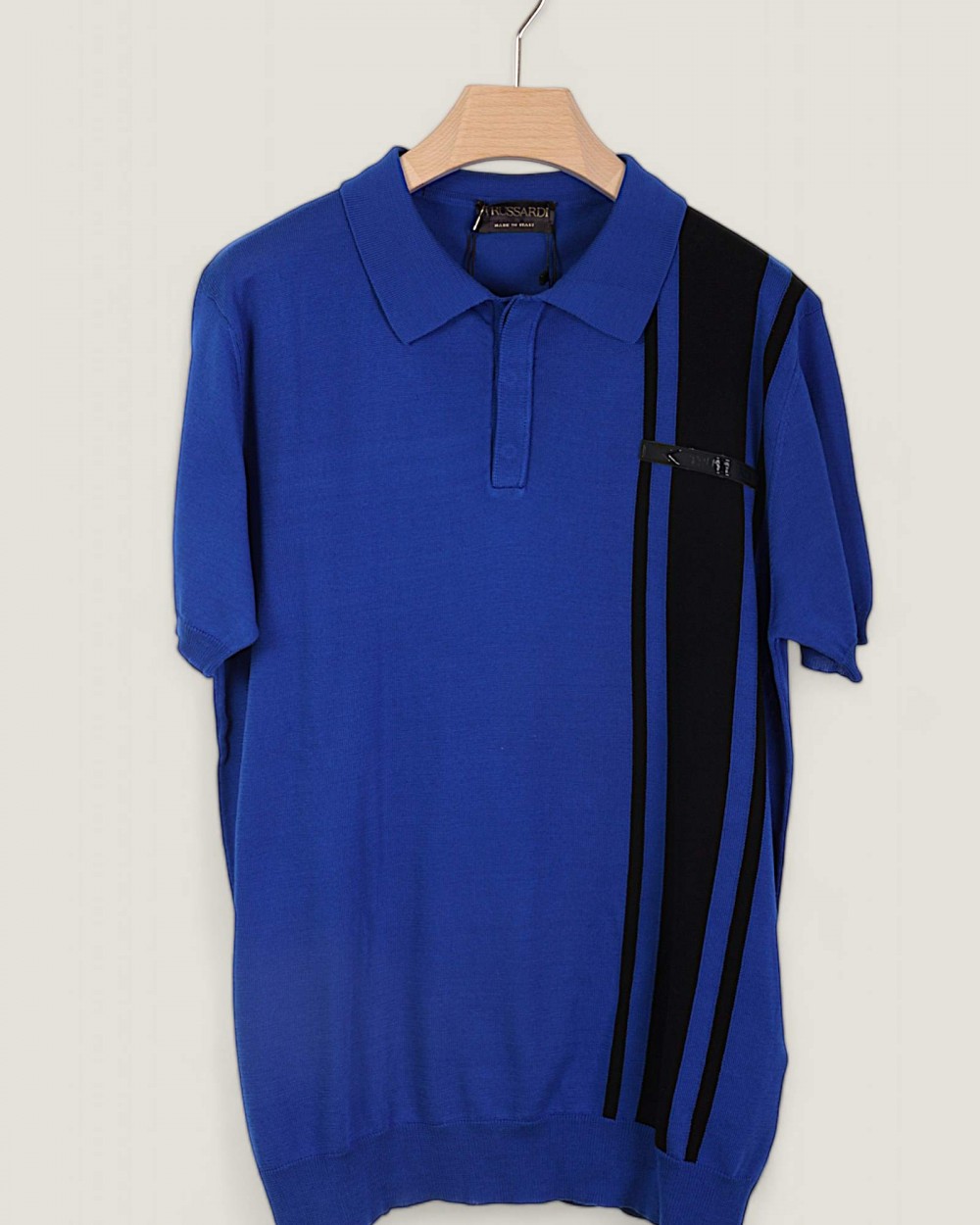 Tricou Trussardi Barbati Albastru Tricot Polo Bumbac